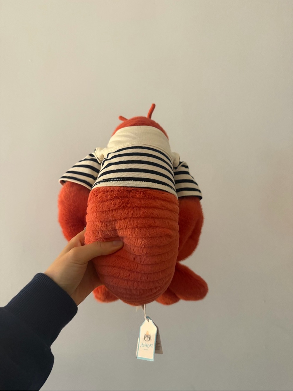 Jellycat Red Lobster Plush with Striped Sailor Top - Picture 2 of 3